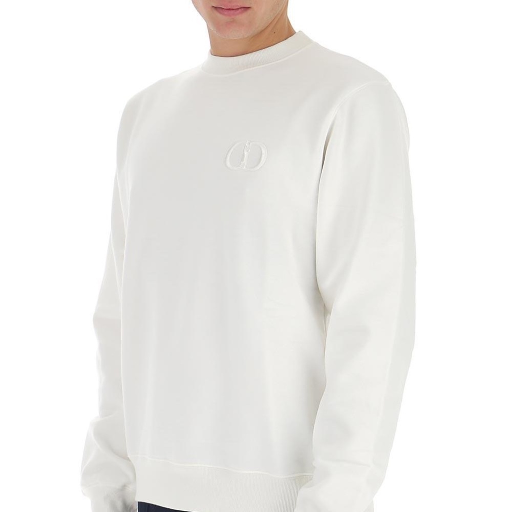 Dior CD Icon Sweatshirt White Cotton Size L